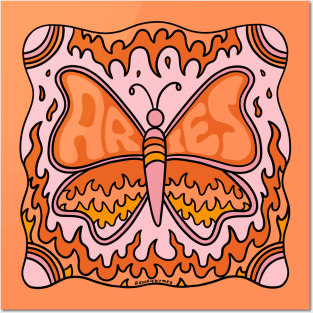 Aries Butterfly Posters and Art